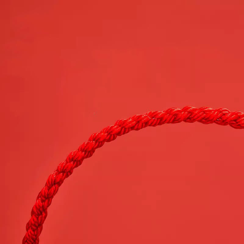 Nimara Ritual Handmade Braided Red String 925 Sterling Silver Fu Character Luck Bracelet