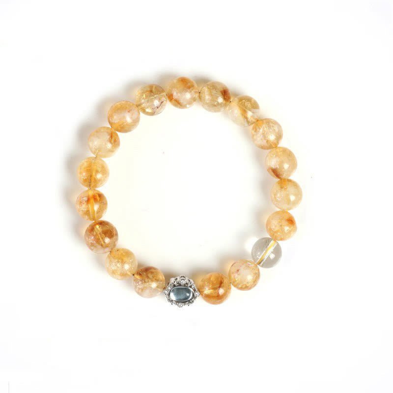 Nimara Ritual Natural Citrine Rutilated Quartz Prosperity Bracelet