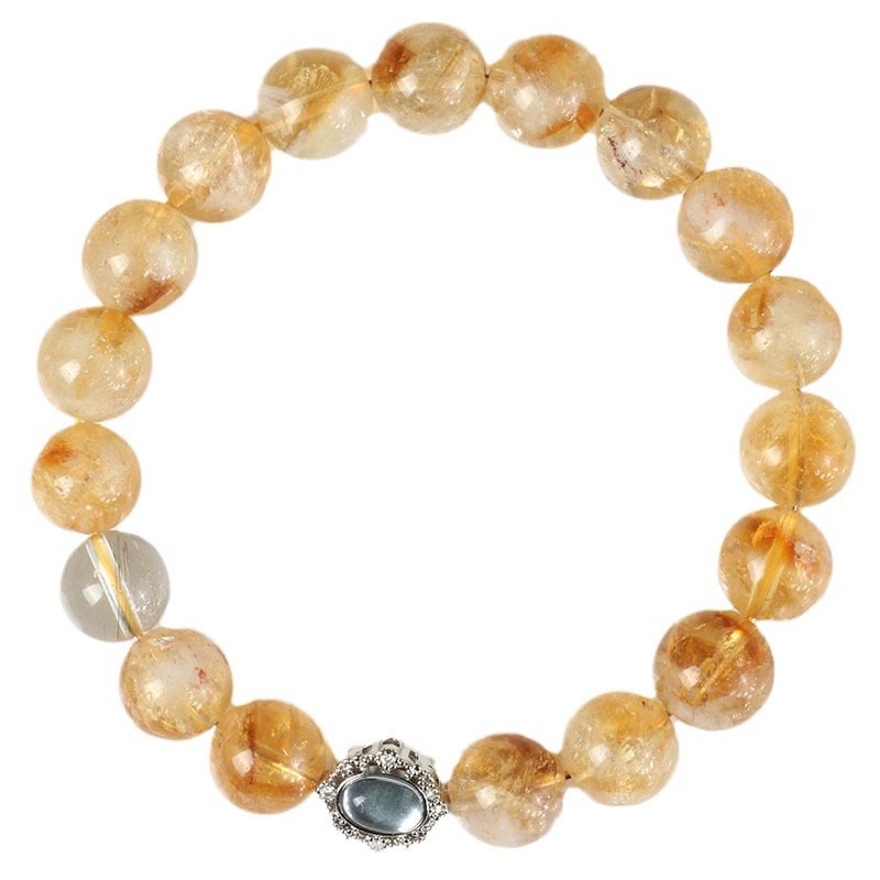 Nimara Ritual Natural Citrine Rutilated Quartz Prosperity Bracelet