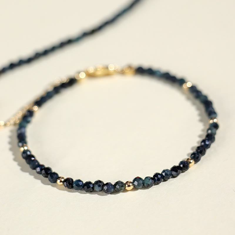 Nimara Ritual Indicolite Tourmaline Copper Beads Wisdom Bracelet
