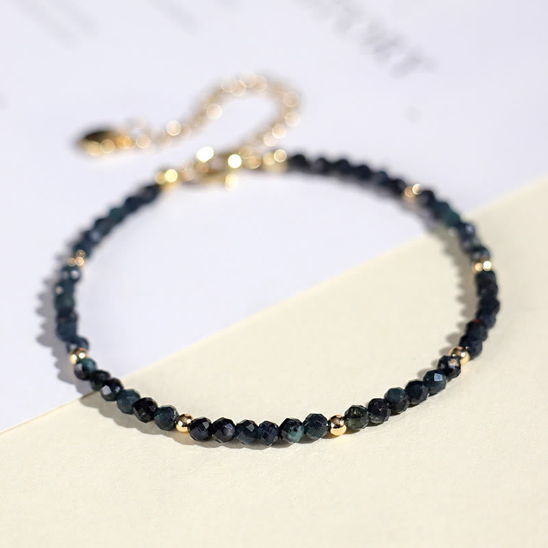 Nimara Ritual Indicolite Tourmaline Copper Beads Wisdom Bracelet