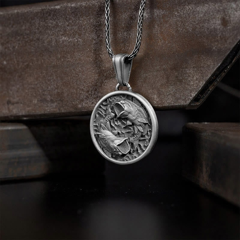 Nimara Ritual Pure Tin Polishing Koi Fish Wealth Necklace Pendant