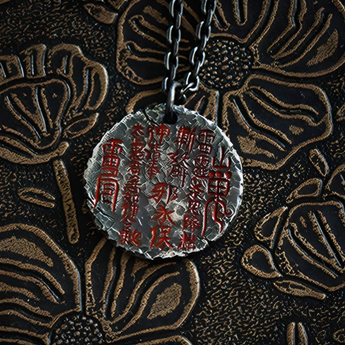 Nimara Ritual 999 Sterling Silver 24k Gold Bagua Tai Chi Yin Yang Design Mountain Ghosts Spend Money Harmony Necklace Pendant