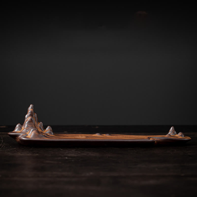 Nimara Ritual Mountains Boat Design Spiritual Healing Ceramic Stick Incense Burner Decoration
