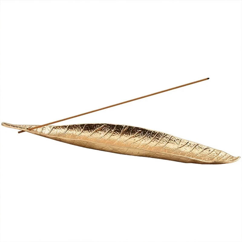 Nimara Ritual Alloy Oriental Leaf Healing Incense Burner Decoration