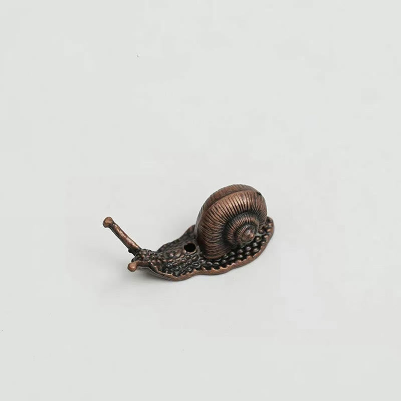 Nimara Ritual Alloy Turtle Snail Healing Incense Burner Desk Decoration