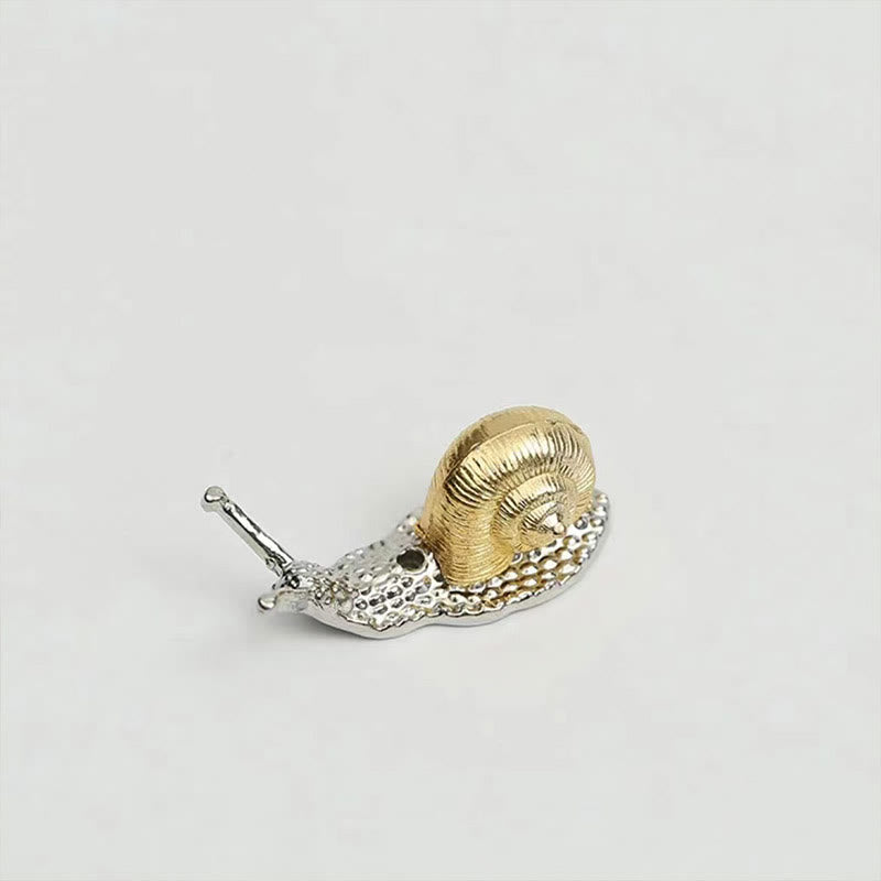 Nimara Ritual Alloy Turtle Snail Healing Incense Burner Desk Decoration