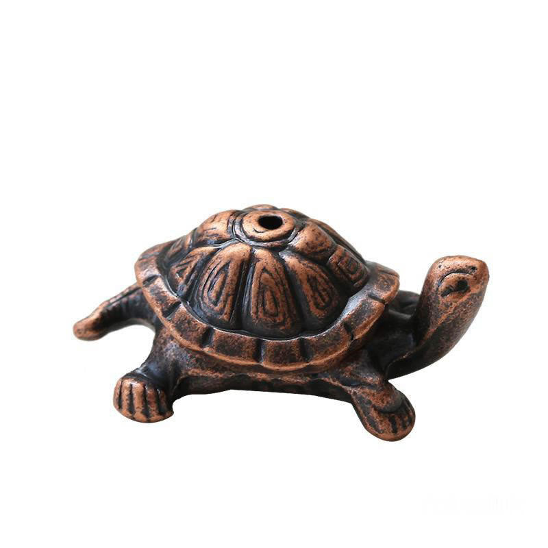 Nimara Ritual Alloy Turtle Snail Healing Incense Burner Desk Decoration