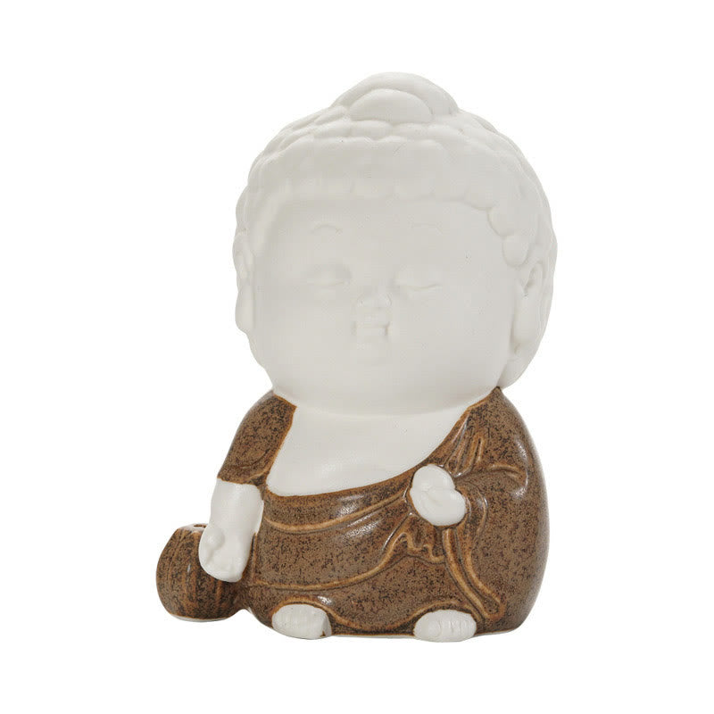 Nimara Ritual Buddha Sitting Standing Reclining Ceramic Healing Incense Burner Desk Decoration
