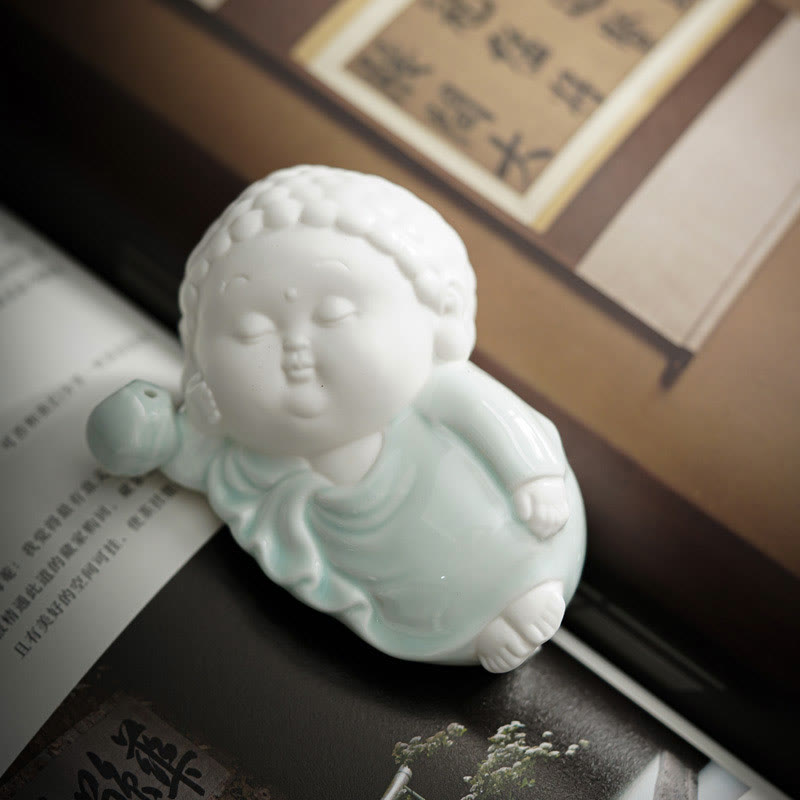 Nimara Ritual Buddha Sitting Standing Reclining Ceramic Healing Incense Burner Desk Decoration