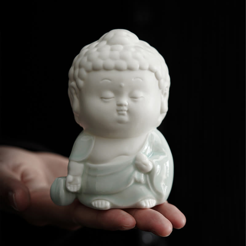 Nimara Ritual Buddha Sitting Standing Reclining Ceramic Healing Incense Burner Desk Decoration