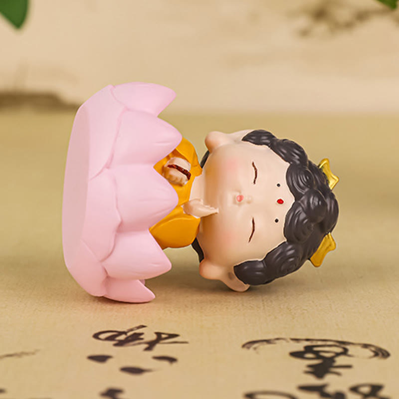 Nimara Ritual Meditation Lotus Amitabha Buddha Resin Statue Compassion Home Decoration