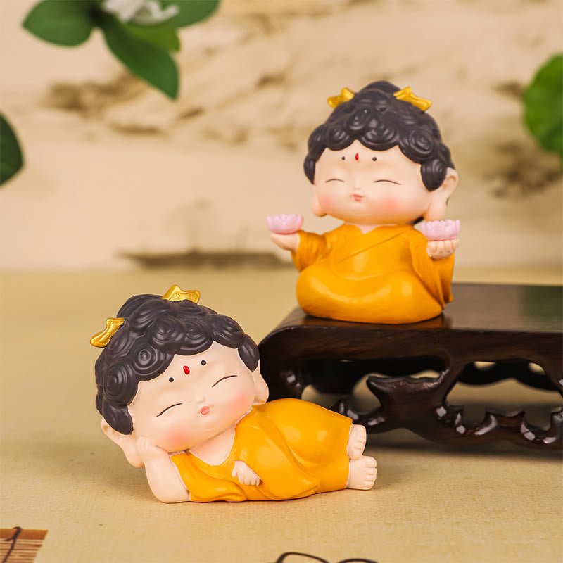Nimara Ritual Meditation Lotus Amitabha Buddha Resin Statue Compassion Home Decoration