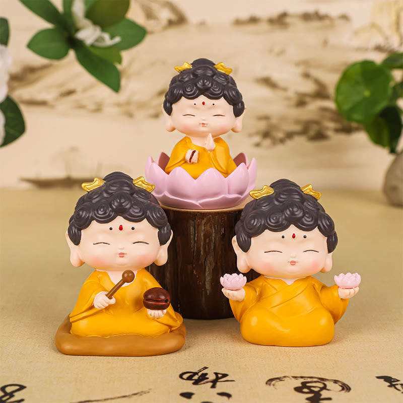 Nimara Ritual Meditation Lotus Amitabha Buddha Resin Statue Compassion Home Decoration