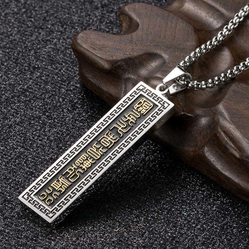 Nimara Ritual The Nine-word Mantra Titanium Steel Bagua Yin Yang Balance Necklace Pendant