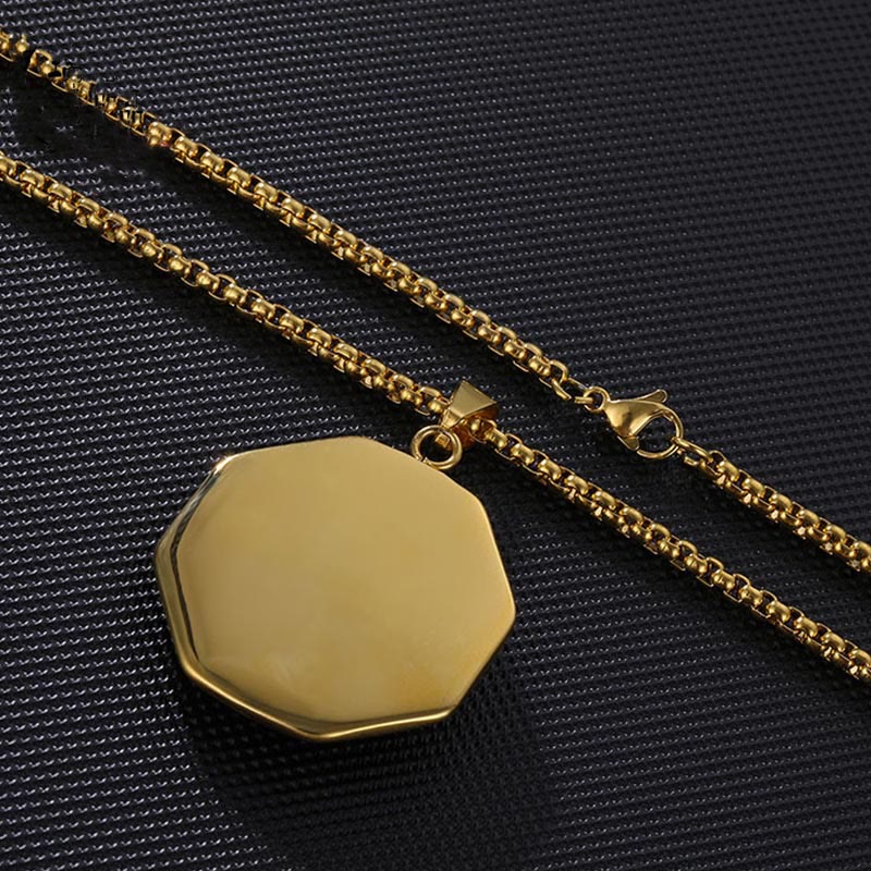 Nimara Ritual Titanium Steel Bagua Yin Yang Pattern Balance Necklace Pendant