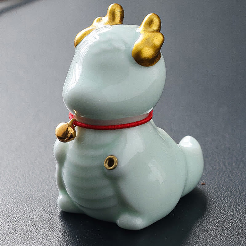 Nimara Ritual Dragon Bell Healing Ceramic Incense Burner Desk Decoration
