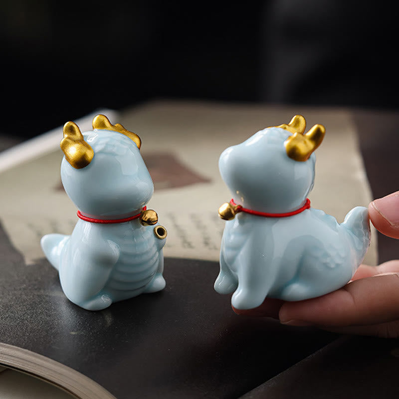 Nimara Ritual Dragon Bell Healing Ceramic Incense Burner Desk Decoration