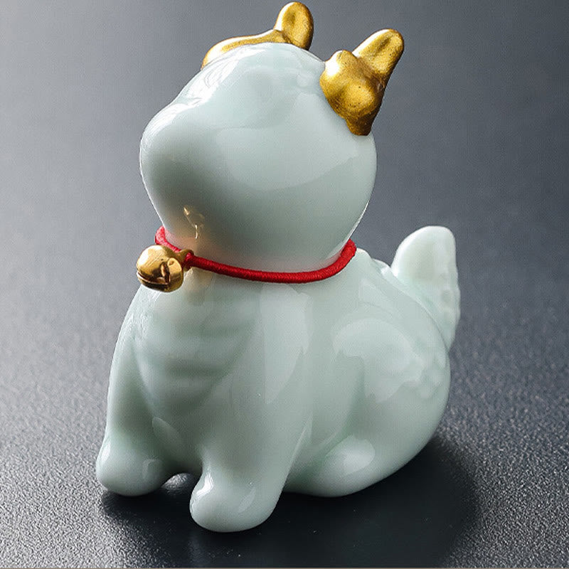 Nimara Ritual Dragon Bell Healing Ceramic Incense Burner Desk Decoration