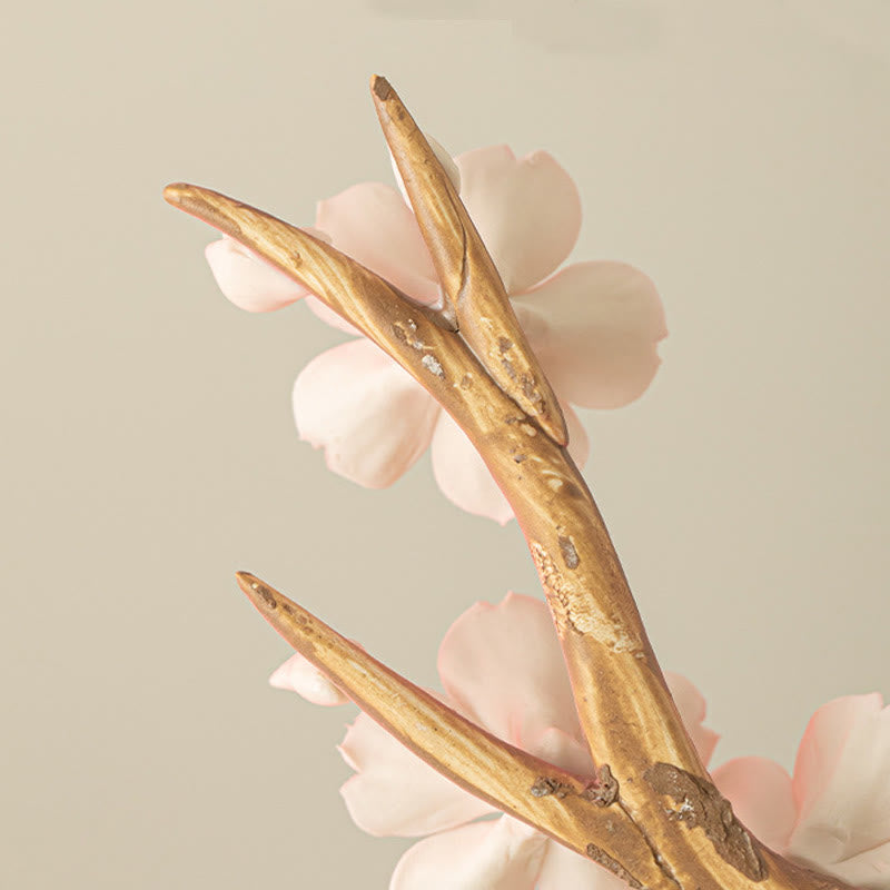 Nimara Ritual Blooming Plum Blossom Branches Ceramic Healing Incense Burner Desk Decoration