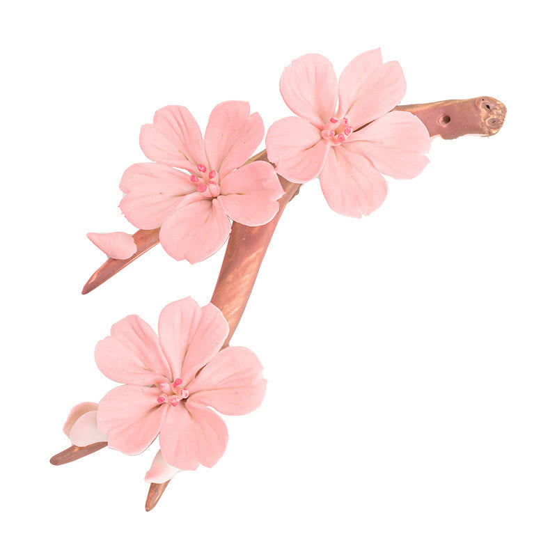 Nimara Ritual Blooming Plum Blossom Branches Ceramic Healing Incense Burner Desk Decoration