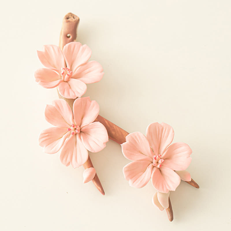 Nimara Ritual Blooming Plum Blossom Branches Ceramic Healing Incense Burner Desk Decoration