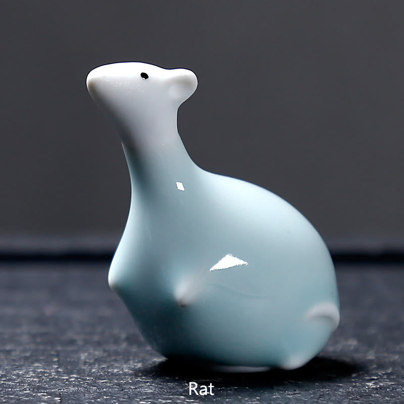 Nimara Ritual Chinese Zodiac Ceramic Tea Pet Home Decoration