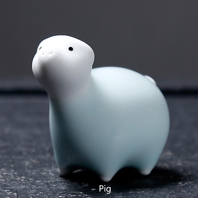 Nimara Ritual Chinese Zodiac Ceramic Tea Pet Home Decoration