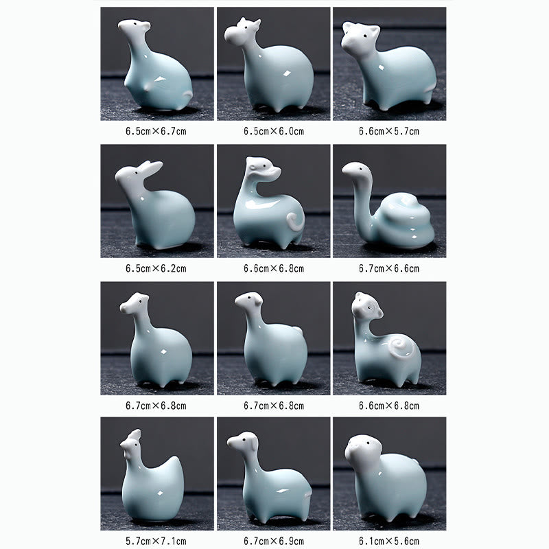 Nimara Ritual Chinese Zodiac Ceramic Tea Pet Home Decoration