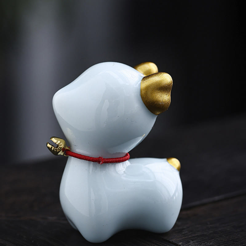 Nimara Ritual Mini Deer Tea Pet Ceramic Home Desk Figurine Decoration