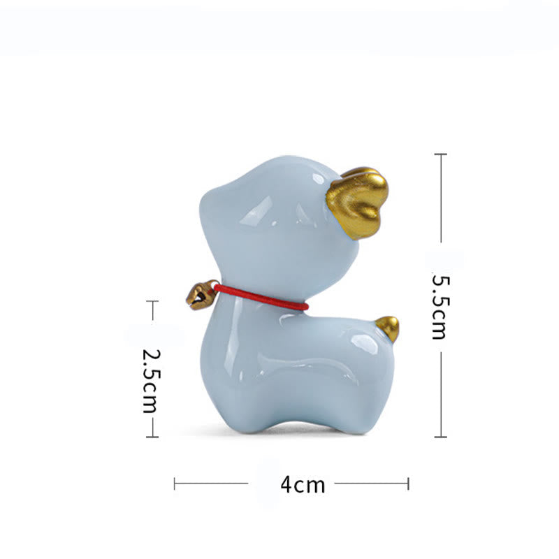 Nimara Ritual Mini Deer Tea Pet Ceramic Home Desk Figurine Decoration