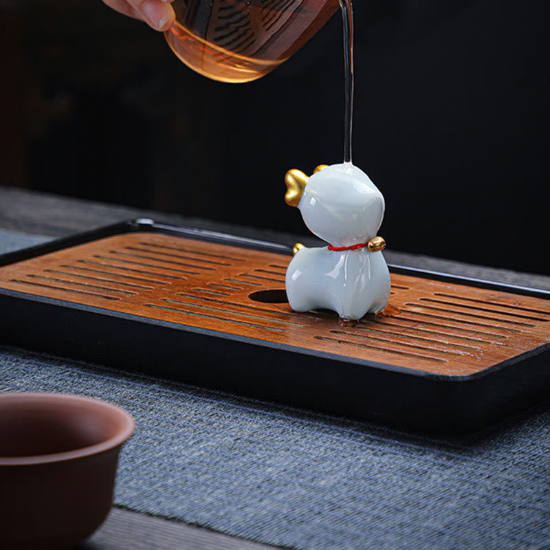 Nimara Ritual Mini Deer Tea Pet Ceramic Home Desk Figurine Decoration