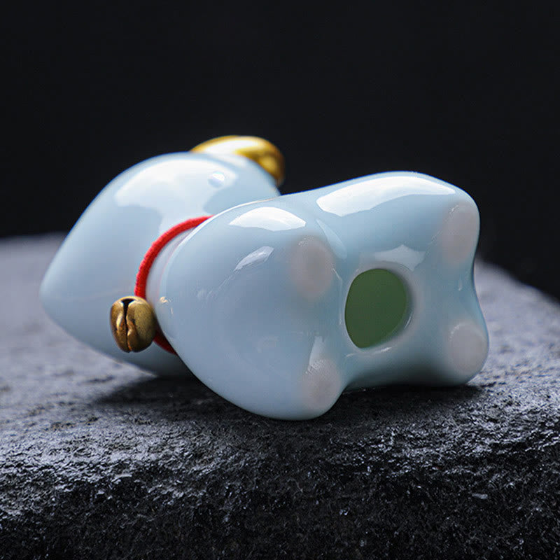 Nimara Ritual Mini Deer Tea Pet Ceramic Home Desk Figurine Decoration