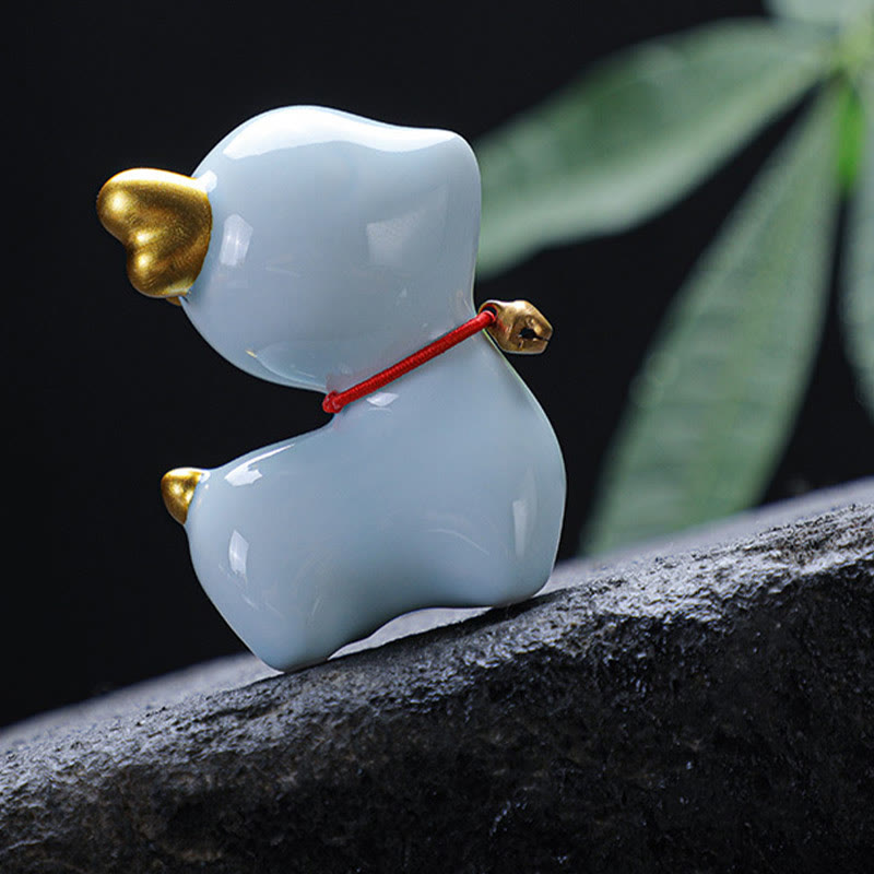 Nimara Ritual Mini Deer Tea Pet Ceramic Home Desk Figurine Decoration