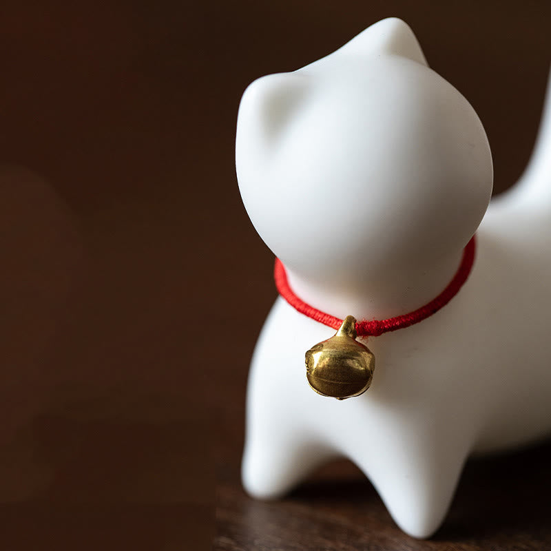 Nimara Ritual Mini Cute Standing Lying Cat Tea Pet Ceramic Home Desk Figurine Decoration