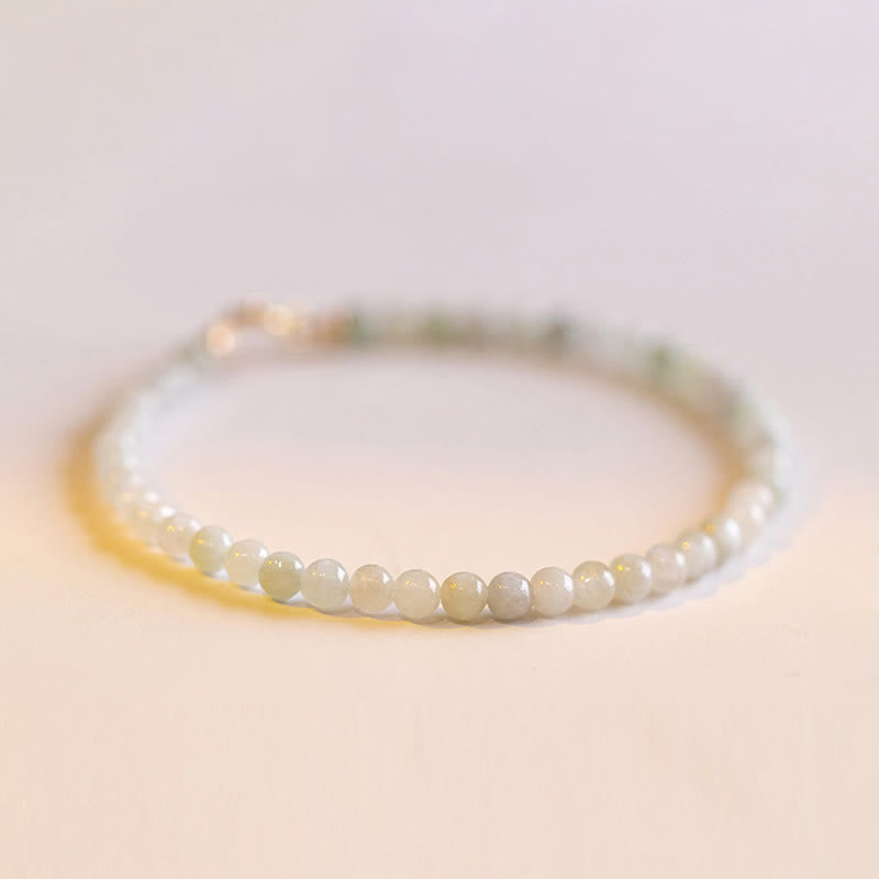 Nimara Ritual 2mm Jade Ultra-thin Beads 14k Gold Plated Copper Luck Bracelet