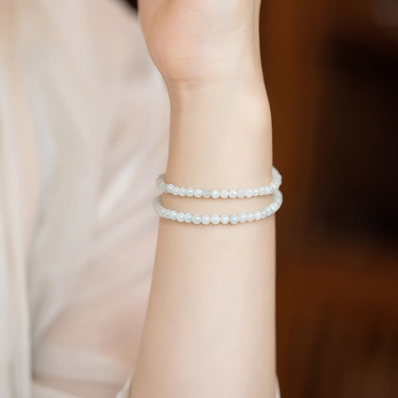 Nimara Ritual 2mm Jade Ultra-thin Beads 14k Gold Plated Copper Luck Bracelet
