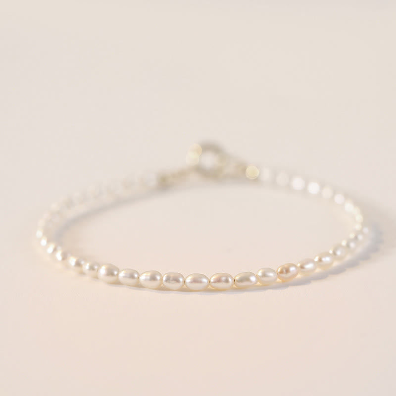 Nimara Ritual 2mm Natural Pearl Ultra-thin Beads 14k Gold Plated Copper Wisdom Bracelet