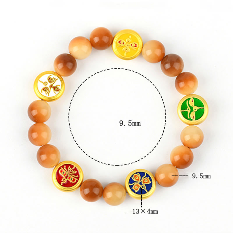 Nimara Ritual Bodhi Seed Five Directions Gods of Wealth Wisdom Bracelet