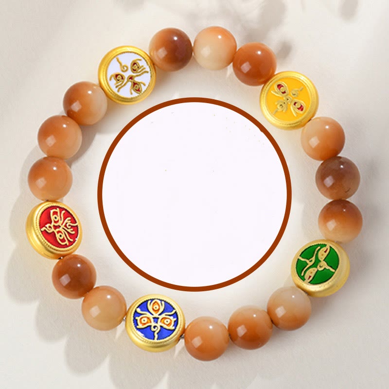 Nimara Ritual Bodhi Seed Five Directions Gods of Wealth Wisdom Bracelet