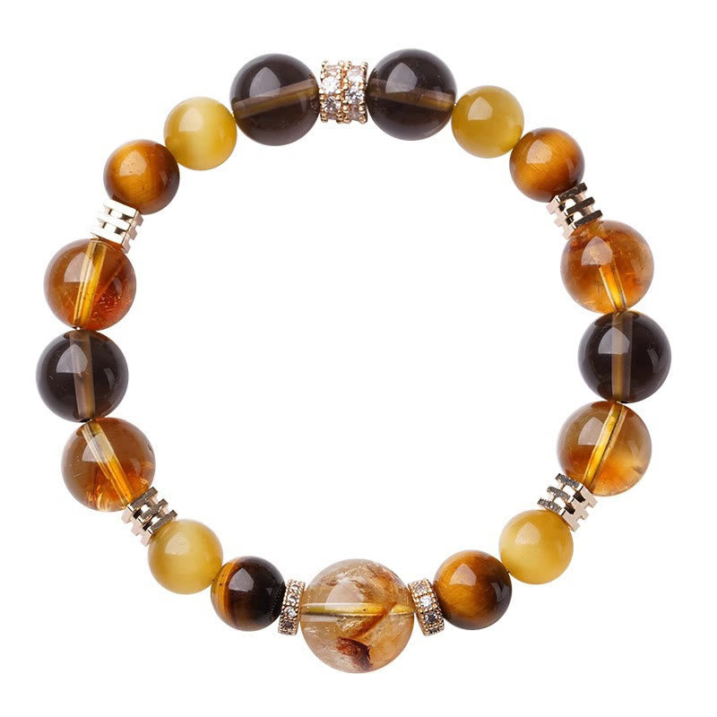 Nimara Ritual Citrine Topaz Tiger Eye Happiness Bracelet
