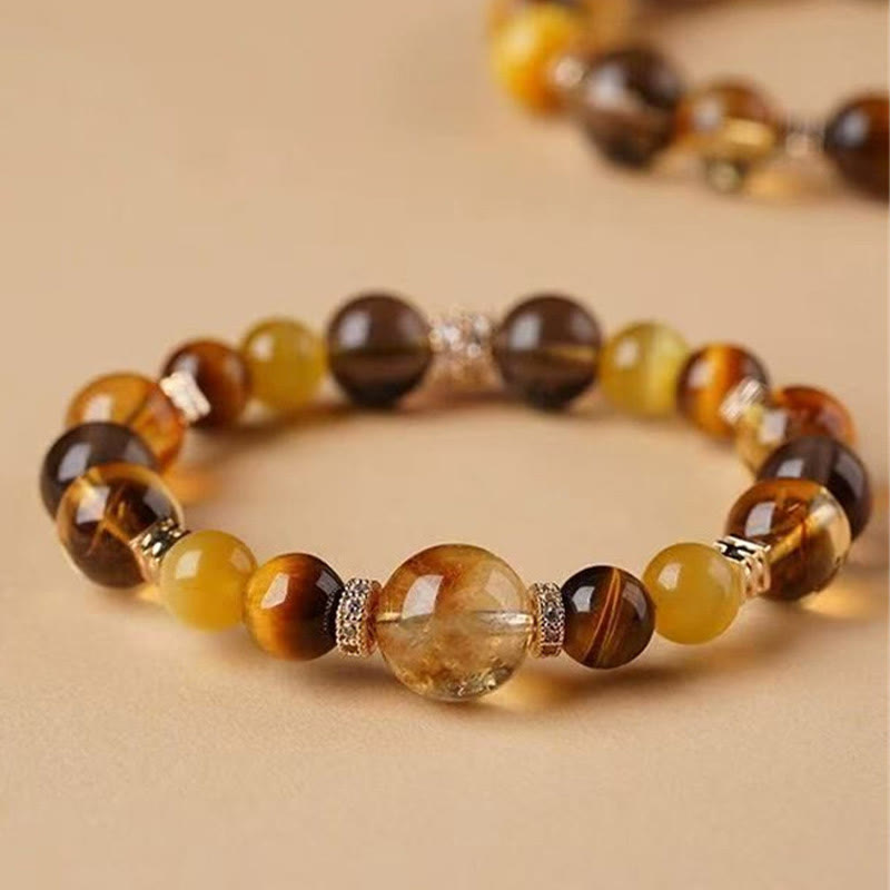Nimara Ritual Citrine Topaz Tiger Eye Happiness Bracelet