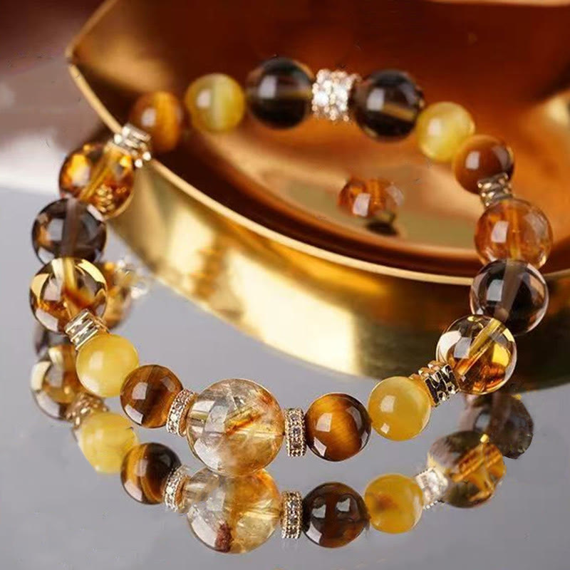 Nimara Ritual Citrine Topaz Tiger Eye Happiness Bracelet