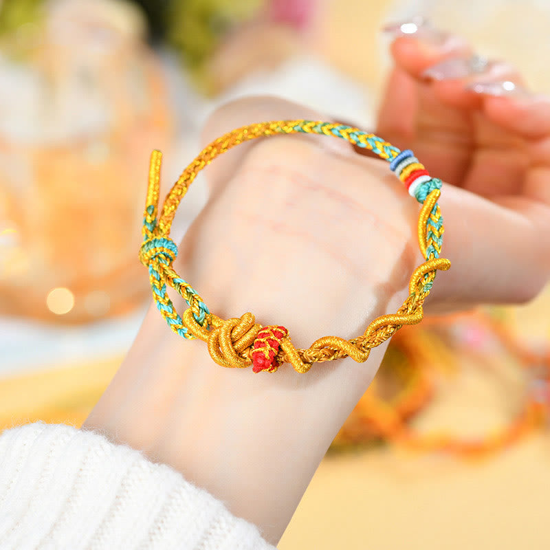 Nimara Ritual Colorful String Snake Dragon Year of the Snake Luck Bracelet
