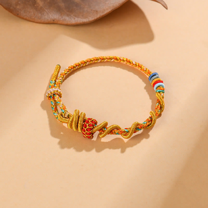 Nimara Ritual Colorful String Snake Dragon Year of the Snake Luck Bracelet