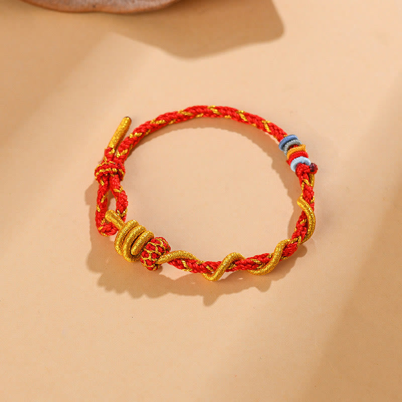 Nimara Ritual Colorful String Snake Dragon Year of the Snake Luck Bracelet