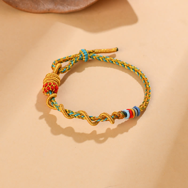 Nimara Ritual Colorful String Snake Dragon Year of the Snake Luck Bracelet