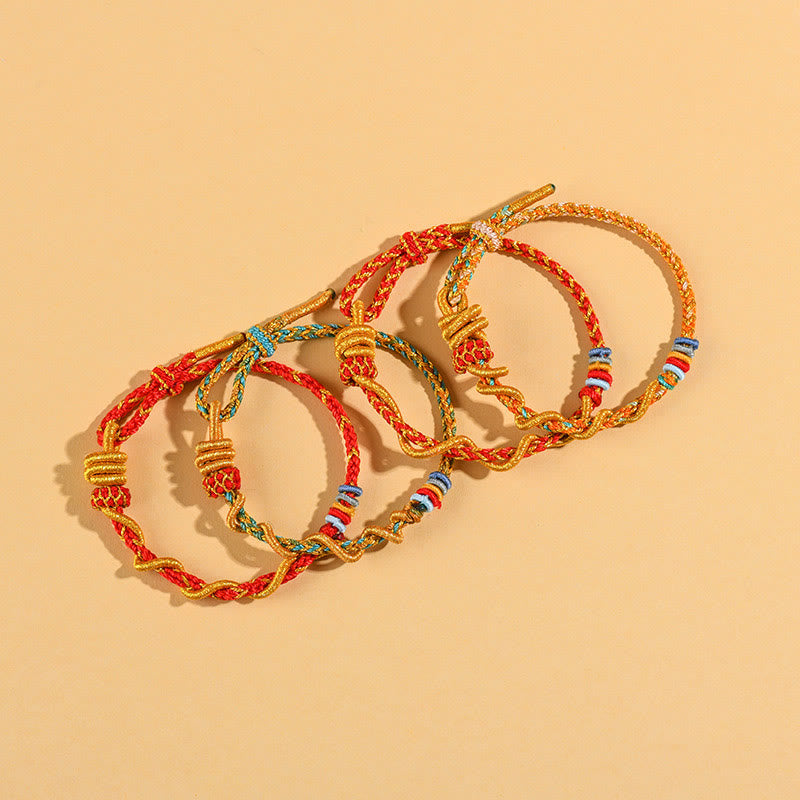 Nimara Ritual Colorful String Snake Dragon Year of the Snake Luck Bracelet