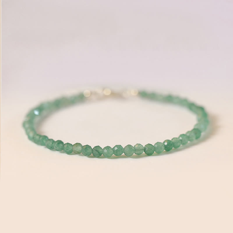 Nimara Ritual 3mm Small Green Aventurine Ultra-Thin Beads Luck Bracelet