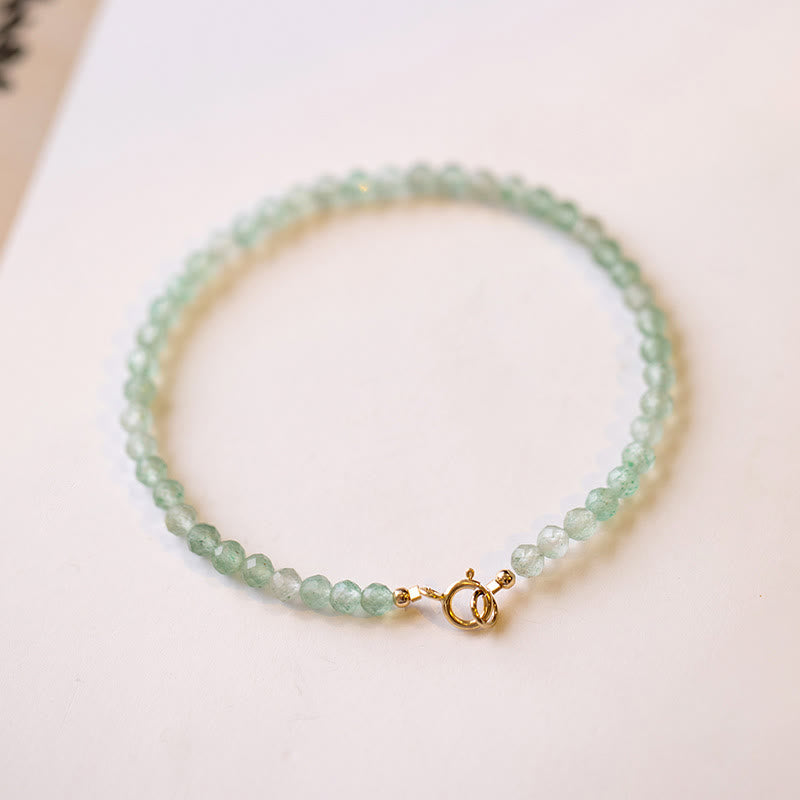 Nimara Ritual 3mm Small Green Aventurine Ultra-Thin Beads Luck Bracelet